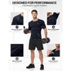 image:imageRoadbox Mens Compression Shirt Short Sleeve Athletic Workout Quick Dry Undershirts Cooling Base Layer for Running Gym05 Dark Blue