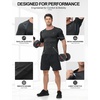 image:imageRoadbox Mens Compression Shirt Short Sleeve Athletic Workout Quick Dry Undershirts Cooling Base Layer for Running Gym06 Dark Gray
