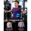 image:imageRoadbox Mens Compression Shirt Short Sleeve Athletic Workout Quick Dry Undershirts Cooling Base Layer for Running Gym10 Purple