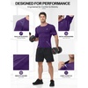 image:imageRoadbox Mens Compression Shirt Short Sleeve Athletic Workout Quick Dry Undershirts Cooling Base Layer for Running Gym10 Purple