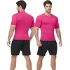 image:imageRoadbox Mens Compression Shirt Short Sleeve Athletic Workout Quick Dry Undershirts Cooling Base Layer for Running Gym12 Light Red