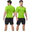 image:imageRoadbox Mens Compression Shirt Short Sleeve Athletic Workout Quick Dry Undershirts Cooling Base Layer for Running Gym13 Green