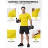 image:imageRoadbox Mens Compression Shirt Short Sleeve Athletic Workout Quick Dry Undershirts Cooling Base Layer for Running Gym14 Yellow