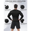 image:imageRoadbox Mens Compression Shirts Long Sleeve UPF 50 Base Layer Undershirts Cool Dry Workout Gym Tops for Running Football01 Black
