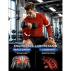 image:imageRoadbox Mens Compression Shirts Long Sleeve UPF 50 Base Layer Undershirts Cool Dry Workout Gym Tops for Running Football03 Red