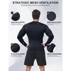image:imageRoadbox Mens Compression Shirts Long Sleeve UPF 50 Base Layer Undershirts Cool Dry Workout Gym Tops for Running Football04 Dark Blue