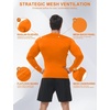 image:imageRoadbox Mens Compression Shirts Long Sleeve UPF 50 Base Layer Undershirts Cool Dry Workout Gym Tops for Running Football05 Orange