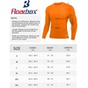 image:imageRoadbox Mens Compression Shirts Long Sleeve UPF 50 Base Layer Undershirts Cool Dry Workout Gym Tops for Running Football05 Orange