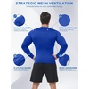 image:imageRoadbox Mens Compression Shirts Long Sleeve UPF 50 Base Layer Undershirts Cool Dry Workout Gym Tops for Running Football06 Royal Blue