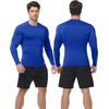 image:imageRoadbox Mens Compression Shirts Long Sleeve UPF 50 Base Layer Undershirts Cool Dry Workout Gym Tops for Running Football06 Royal Blue