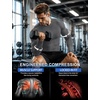 image:imageRoadbox Mens Compression Shirts Long Sleeve UPF 50 Base Layer Undershirts Cool Dry Workout Gym Tops for Running Football07 Light Gray