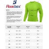 image:imageRoadbox Mens Compression Shirts Long Sleeve UPF 50 Base Layer Undershirts Cool Dry Workout Gym Tops for Running Football08 Lime Green