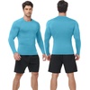 image:imageRoadbox Mens Compression Shirts Long Sleeve UPF 50 Base Layer Undershirts Cool Dry Workout Gym Tops for Running Football10 Sky Blue