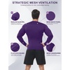 image:imageRoadbox Mens Compression Shirts Long Sleeve UPF 50 Base Layer Undershirts Cool Dry Workout Gym Tops for Running Football11 Purple