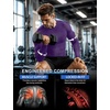 image:imageRoadbox Mens Compression Shirts Long Sleeve UPF 50 Base Layer Undershirts Cool Dry Workout Gym Tops for Running Football11 Purple