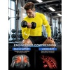 image:imageRoadbox Mens Compression Shirts Long Sleeve UPF 50 Base Layer Undershirts Cool Dry Workout Gym Tops for Running Football12 Golden Yellow