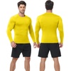 image:imageRoadbox Mens Compression Shirts Long Sleeve UPF 50 Base Layer Undershirts Cool Dry Workout Gym Tops for Running Football12 Golden Yellow