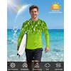 image:imageRoadbox Mens UPF 50 Swim Shirts Long Sleeve UV Sun Protection Rash Guard Quick Dry SPF TShirt for Beach Surfing FishingBright Green