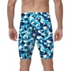 image:imageRoadbox Swim Jammers for Men Athletic Swimsuit for Training Racing Quick Dry Endurance Competitive Swimming Shorts UPF 50Colorblock  Blue