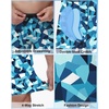 image:imageRoadbox Swim Jammers for Men Athletic Swimsuit for Training Racing Quick Dry Endurance Competitive Swimming Shorts UPF 50Colorblock  Blue