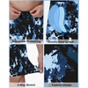 image:imageRoadbox Swim Jammers for Men Athletic Swimsuit for Training Racing Quick Dry Endurance Competitive Swimming Shorts UPF 50Glitch Camo  Blue