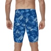 image:imageRoadbox Swim Jammers for Men Athletic Swimsuit for Training Racing Quick Dry Endurance Competitive Swimming Shorts UPF 50Palm Leaf  Blue