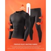 image:imageRoadbox Thermal Underwear for Men Fleece Lined Long Johns Base Layer Ski Thermals Top and Bottom SetA01black