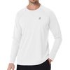 image:imageRoadbox UPF 50 Sun Shirts for Men UV Protection Long Sleeve Swim Shirt Quick Dry Rash Guard for Fishing Hiking RunningWhite