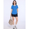 image:imageRoadbox Womens UPF 50 Sun Protection Shirts Moisture Wicking Short Sleeve Rash Guard Athletic Running Workout TopsA04 Blue
