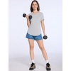 image:imageRoadbox Womens UPF 50 Sun Protection Shirts Moisture Wicking Short Sleeve Rash Guard Athletic Running Workout TopsA06 Gray