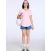 image:imageRoadbox Womens UPF 50 Sun Protection Shirts Moisture Wicking Short Sleeve Rash Guard Athletic Running Workout TopsA11 Pink