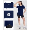 image:imageRoadbox Womens UPF 50 Sun Protection Shirts Moisture Wicking Short Sleeve Rash Guard Athletic Running Workout TopsB04 Dark Blue