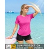 image:imageRoadbox Womens UPF 50 Sun Protection Shirts Moisture Wicking Short Sleeve Rash Guard Athletic Running Workout TopsB12 Light Red