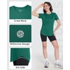 image:imageRoadbox Womens UPF 50 Sun Protection Shirts Moisture Wicking Short Sleeve Rash Guard Athletic Running Workout TopsB13 Green