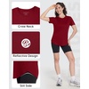 image:imageRoadbox Womens Workout Tops Short Sleeve UPF 50 Sun Protection Shirts Quick Dry Athletic Gym Running Hiking Tee ShirtB08 Dark Red