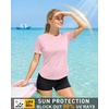 image:imageRoadbox Womens Workout Tops Short Sleeve UPF 50 Sun Protection Shirts Quick Dry Athletic Gym Running Hiking Tee ShirtB09 Light Pink