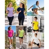 image:imageRoadbox Womens Workout Tops Short Sleeve UPF 50 Sun Protection Shirts Quick Dry Athletic Gym Running Hiking Tee ShirtB11 Yellow