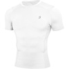 image:imageRoadbox Mens Compression Shirt Short Sleeve Athletic Workout Quick Dry Undershirts Cooling Base Layer for Running Gym01 White