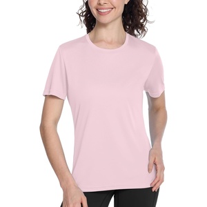 image:imageRoadbox Womens Workout Tops Short Sleeve UPF 50 Sun Protection Shirts Quick Dry Athletic Gym Running Hiking Tee ShirtA09 Pink
