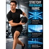 image:imageRoadbox Mens Compression Shirt Short Sleeve Athletic T Shirts Quick Dry Slim Base Layer Undershirt for Gym Sports WorkoutBlack