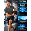 image:imageRoadbox Mens Compression Shirt Short Sleeve Athletic T Shirts Quick Dry Slim Base Layer Undershirt for Gym Sports WorkoutLight Gray