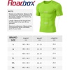 image:imageRoadbox Mens Compression Shirt Short Sleeve Athletic T Shirts Quick Dry Slim Base Layer Undershirt for Gym Sports WorkoutLime Green