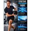 image:imageRoadbox Mens Compression Shirt Short Sleeve Athletic T Shirts Quick Dry Slim Base Layer Undershirt for Gym Sports WorkoutNavy Blue