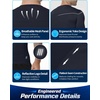 image:imageRoadbox Mens Compression Shirt Short Sleeve Athletic T Shirts Quick Dry Slim Base Layer Undershirt for Gym Sports WorkoutNavy Blue