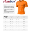 image:imageRoadbox Mens Compression Shirt Short Sleeve Athletic T Shirts Quick Dry Slim Base Layer Undershirt for Gym Sports WorkoutOrange