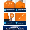 image:imageRoadbox Mens Compression Shirt Short Sleeve Athletic T Shirts Quick Dry Slim Base Layer Undershirt for Gym Sports WorkoutOrange