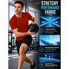 image:imageRoadbox Mens Compression Shirt Short Sleeve Athletic T Shirts Quick Dry Slim Base Layer Undershirt for Gym Sports WorkoutTomato Red
