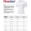 image:imageRoadbox Mens Compression Shirt Short Sleeve Athletic T Shirts Quick Dry Slim Base Layer Undershirt for Gym Sports WorkoutWhite