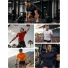 image:imageRoadbox Mens Compression Shirt Short Sleeve Athletic T Shirts Quick Dry Slim Base Layer Undershirt for Gym Sports WorkoutWhite