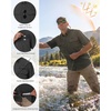 image:imageRoadbox Mens Fishing Shirts Short Sleeve Sun Protection Button Down Quick Dry Cooling Hiking Shirt for Travel Safari Camping Dark Gray